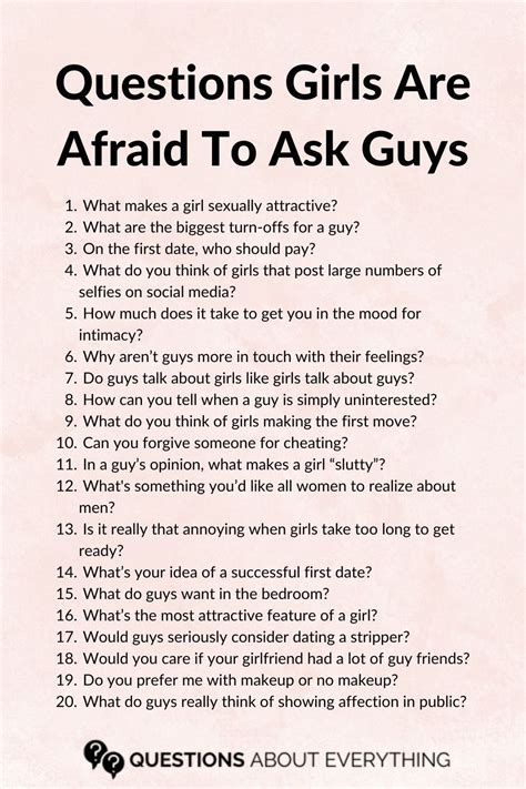 Ask Any Question, Girls and Guys Have the Answer